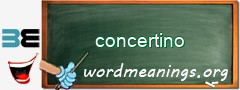 WordMeaning blackboard for concertino